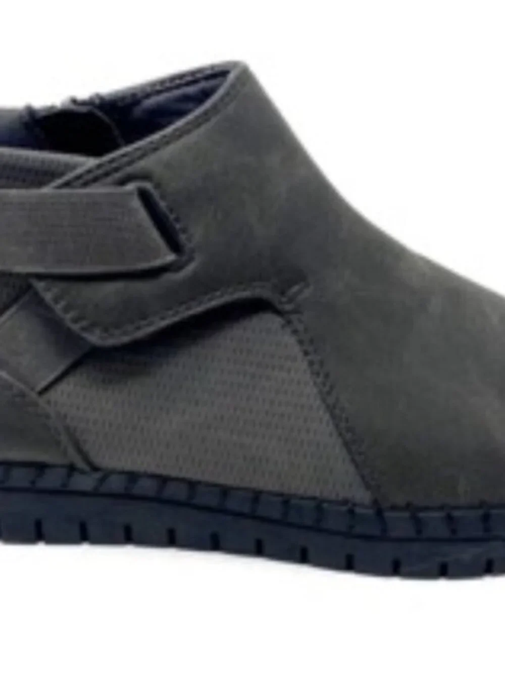 Easy Street Women's Julienne Ankle Bootie Gray/Black Size 6W Wide